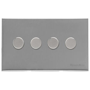 Windsor Range Satin Chrome Silk Switches & Sockets, WN35 - 4G Multi Location Secondary Dimmer by Heritage Brass By M-Marcus