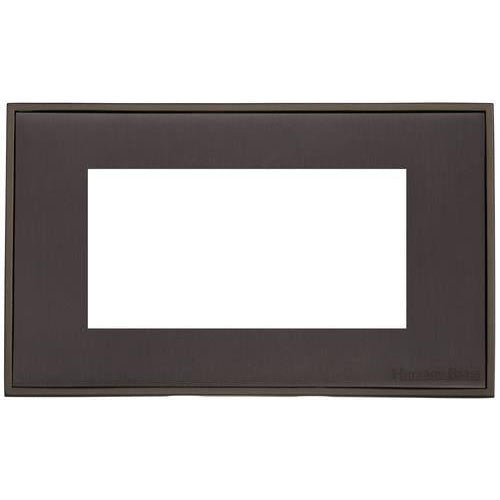 Executive Range-Matt Bronze-4 Module Euro Plate