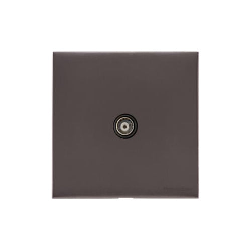 Windsor Range Matt Bronze Switches & Sockets, WN9 - 1 Gang Isolated TV Coaxial Socket by Heritage Brass By M-Marcus