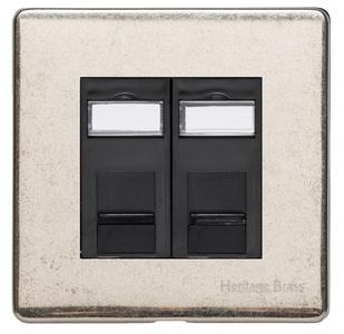 Vintage Range Rustic Nickel-2 Gang Master Line Socket