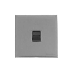 Windsor Range Satin Chrome Silk Switches & Sockets, WN35 - 1 Gang Master Line Socket by Heritage Brass By M-Marcus