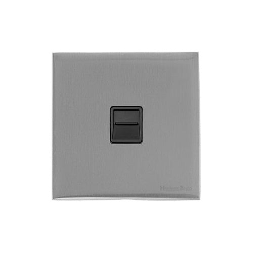 Windsor Range Satin Chrome Silk Switches & Sockets, WN35 - 1 Gang Master Line Socket by Heritage Brass By M-Marcus