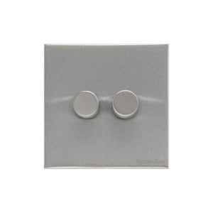 Windsor Range Satin Chrome Silk Switches & Sockets, WN35 - 2G Multi Location Primary Dimmer by Heritage Brass By M-Marcus