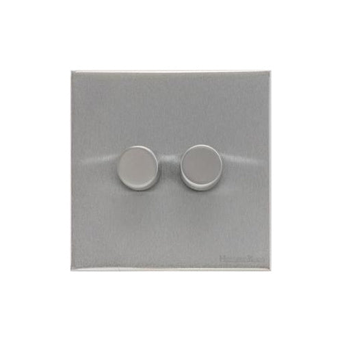 Windsor Range Satin Chrome Silk Switches & Sockets, WN35 - 2G Multi Location Primary Dimmer by Heritage Brass By M-Marcus