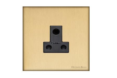 Windsor Range Matt Brass-5 Amp 3 Round Pin Socket