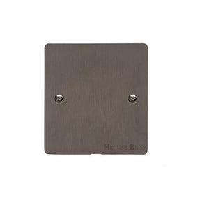 Elite Flat Plate Range Matt Bronze Switches & Sockets, T09 - Single Blank Plate by Heritage Brass By M-Marcus