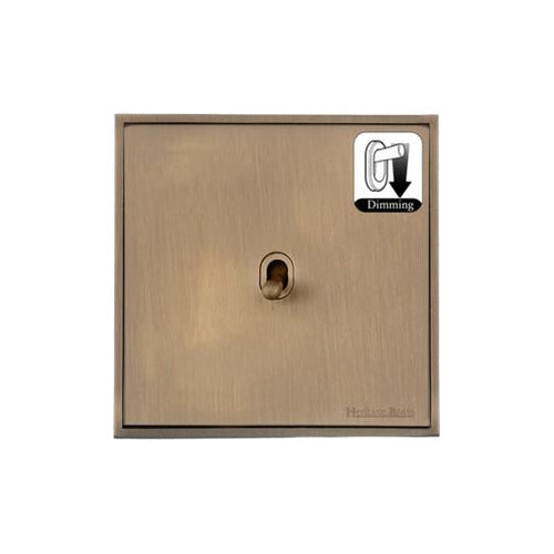 Executive Range Antique Brass Switches & Sockets, EX91 - 1 Gang Dimming Stockholm Toggle by Heritage Brass By M-Marcus