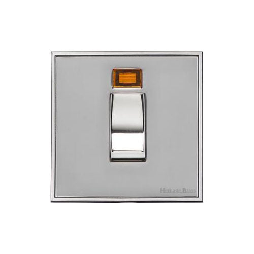 Executive Range-Satin Chrome-45A Switch with Neon (single plate)