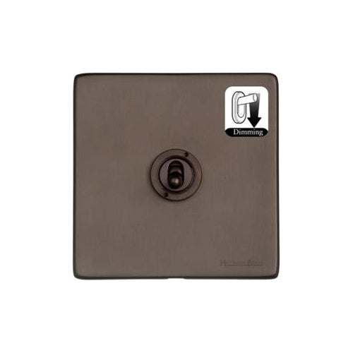 Studio Range Matt Bronze Switches & Sockets, Y09 - 1 Gang Dimming Toggle Switch by Heritage Brass By M-Marcus