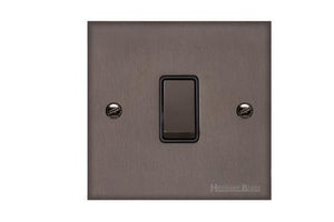 Heritage Brass Stylist Bronze Low Profile Plate - Square Edge - 1 Gang 2-Way Rocker Switch