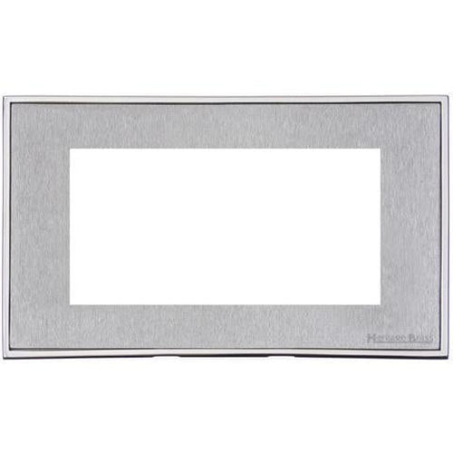 Executive Range-Satin Chrome-4 Module Euro Plate