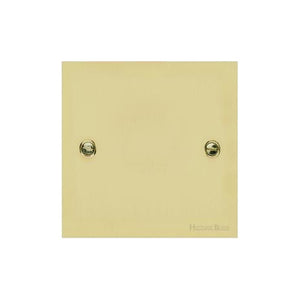 Richmond Elite Range Satin Brass Switches & Sockets, LP44 - Single Blank Plate by Heritage Brass By M-Marcus