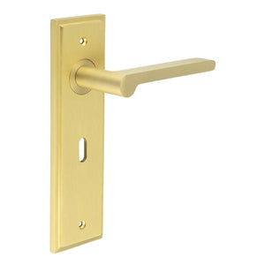 Burlington, Burlington Fitzrovia Door Handle Lock Backplate, Door Handles, Burlington Fitzrovia Door Handle Backplate - BUR15KIT243, Lever on Lock Backplate