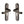 Luna Door Handle on Plate by M Marcus - Heritage Brass