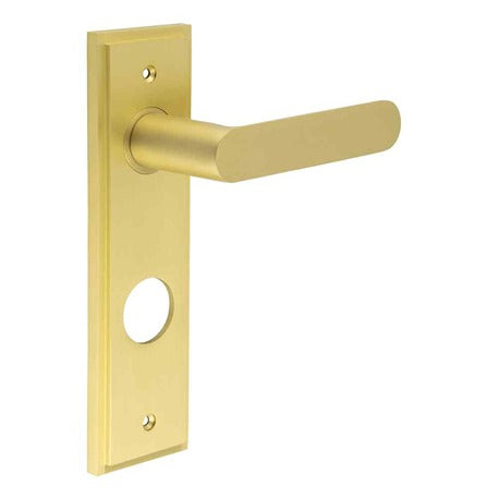 Burlington, Burlington Kensington Door Handle Din Bathroom Backplate, Door Handles, Burlington Kensington Door Handle Din Bathroom Backplate, Lever onBathroom Backplate