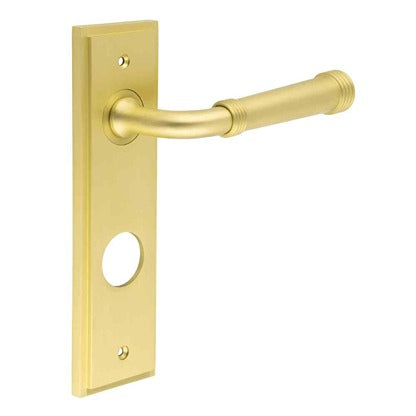 Burlington, Burlington Highgate Door Handle Din Bathroom Backplate, Door Handles, Burlington Highgate Door Handle Din Bathroom Backplate, Lever onBathroom Backplate