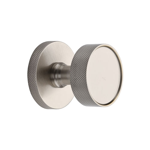 Owen Knurled Knob on Knurled Concealed Base by M Marcus - Heritage Brass