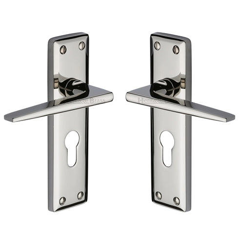 Kendal Door Handle on Plate by M Marcus - Heritage Brass