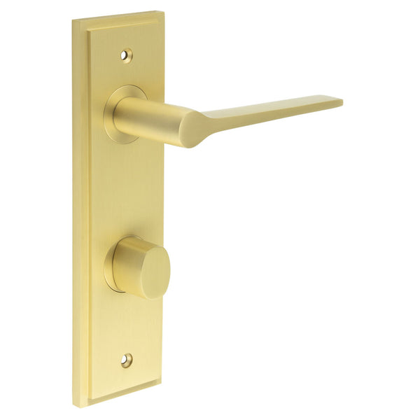 Burlington, Burlington Knightsbridge Door Handle Din Bathroom Backplate & Turn & Release -Inner 2, Door Handles, BathroomDin Backplate  & Turn & Release 2