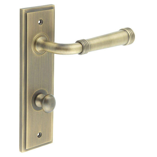 Burlington, Burlington Highgate Door Handle Bathroom Backplate & Turn & Release -Inner 1, Door Handles, Burlington Highgate Door Handle Din Bathroom Backplate  & Turn & Release 1, Din Bathroom Backplate  & Turn & Release 1