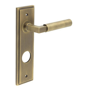 Burlington, Burlington Westminster Door Handle Din Bathroom Backplate, Door Handles, Burlington Westminster Door Handle Din Bathroom Backplate, Lever onBathroom Backplate