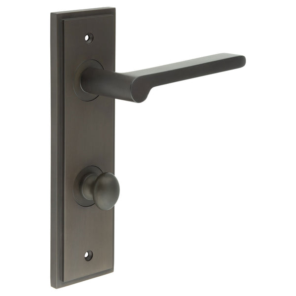 Burlington, Burlington Fitzrovia Door Handle Din Bathroom Backplate & Turn & Release -Inner 1, Door Handles, Din Bathroom Backplate  & Turn & Release 1