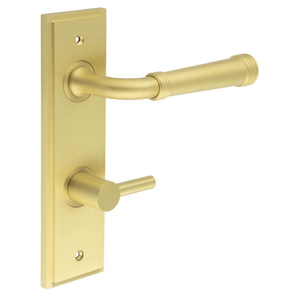 Burlington, Burlington Highgate Door Handle Din Bathroom Backplate & Turn & Release -Inner 3, Door Handles, BathroomDin Backplate  & Turn & Release 3, Burlington Highgate Door Handle Din Bathroom Backplate  & Turn & Release 3