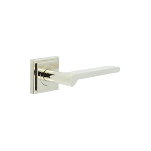 Burlington, Burlington Fitzrovia Door Handles with Square Stepped Rose, Door Handles, Lever On Rose, Lever On Square Rose