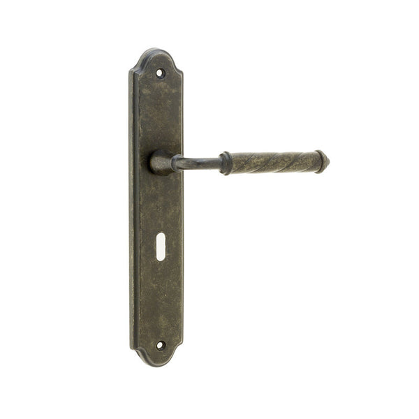 Frelan, Venezia Door Handle on Lockplate Tin, Door Handles, Lever Handles On Lock Backplate