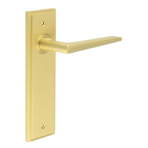 Burlington, Burlington Mayfair Door Handle Latch Backplate, Door Handles, Burlington Mayfair Door Handle Latch Backplate, Lever On  Latch Backplate