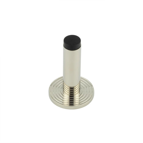 Burlington, Burlington Plain Wall Mounted Door Stops with Reeded Rose, Door Stops, Door Stops