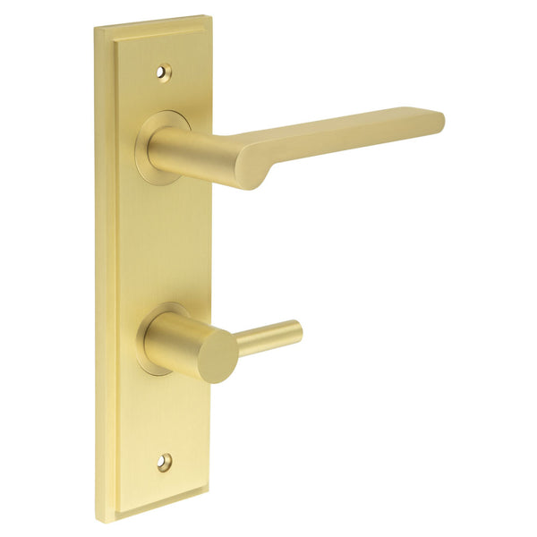 Burlington, Burlington Fitzrovia Door Handle Din Bathroom Backplate & Turn & Release -Inner 3, Door Handles, BathroomDin Backplate  & Turn & Release 3