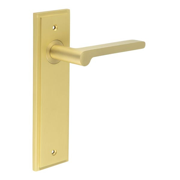 Burlington, Burlington Fitzrovia Door Handle Latch Backplate, Door Handles, Burlington Fitzrovia Door Handle Latch Backplate, Lever On  Latch Backplate