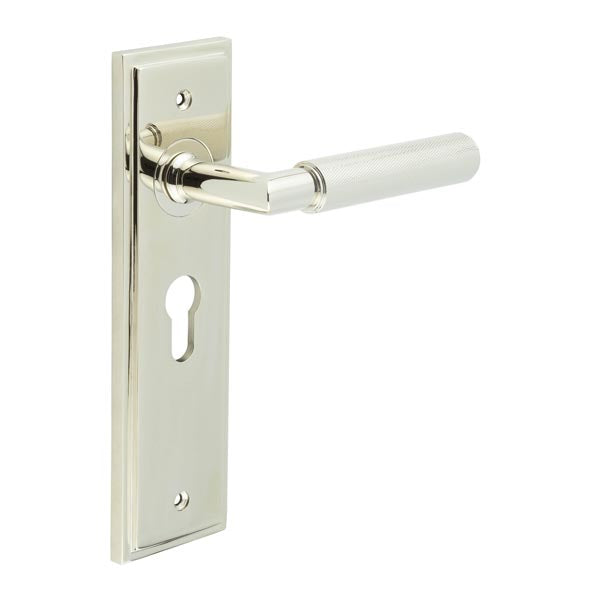 Burlington, Burlington Piccadilly Door Handle Euro Backplate, Door Handles, Burlington Piccadilly Door Handle Euro Backplate, Lever on Euro Lock Backplate