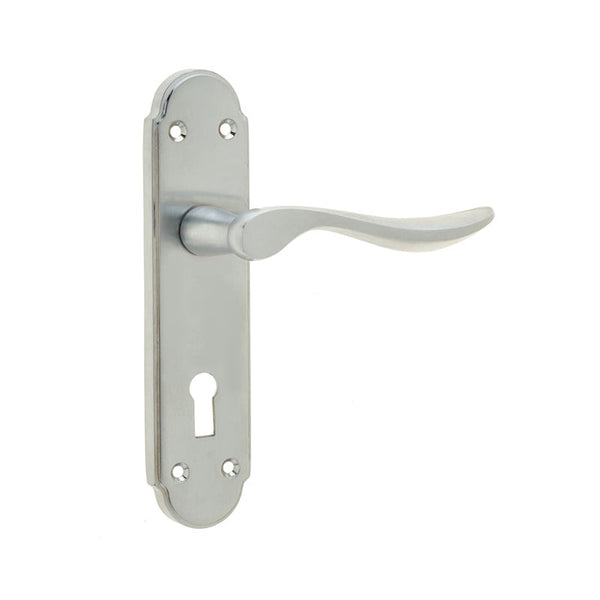 Frelan, Henley Suite Door Handle on Lockplate, Door Handles, Lever Handles On Lock Backplate