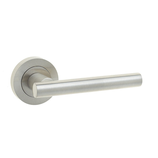 Frelan, Petra Door Handle on Rose, Door Handles, Lever Handles On Round Rose