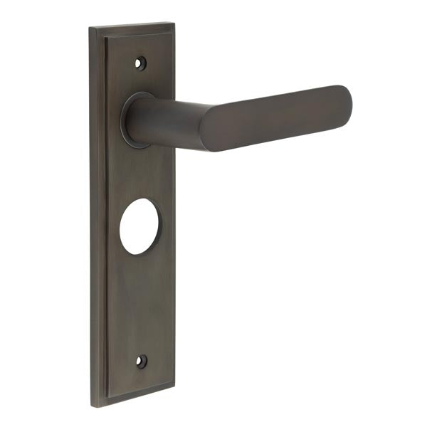 Burlington, Burlington Kensington Door Handle Bathroom Backplate, Door Handles, Burlington Kensington Door Handle Bathroom Backplate, Lever onBathroom Backplate