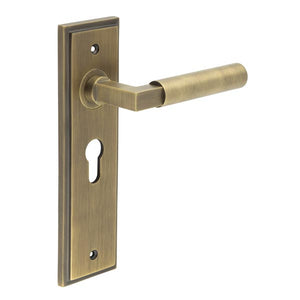 Burlington, Burlington Westminster Door Handle Euro Backplate, Door Handles, Burlington Westminster Door Handle Euro Backplate, Lever on Euro Lock Backplate