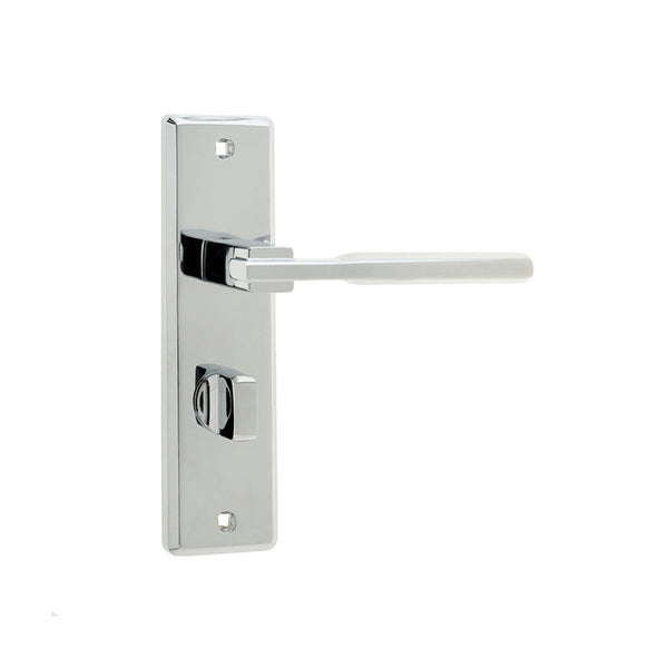 Frelan, Delta Suite Door Handles on Bathrooom Plate, Door Handles, Lever Handles On Bathroom Backplate