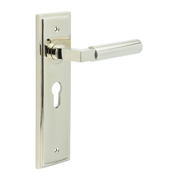 Burlington, Burlington Westminster Door Handle Euro Backplate, Door Handles, Burlington Westminster Door Handle Euro Backplate, Lever on Euro Lock Backplate