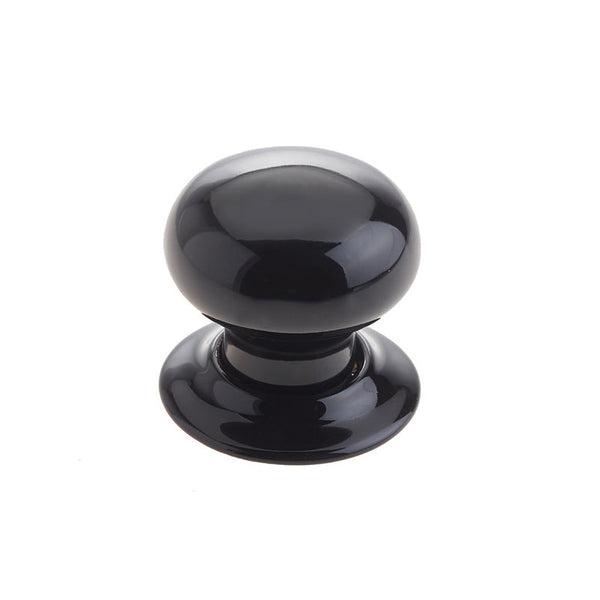 Frelan, Porcelain Mortice Door Knob Black, Door Knobs, Mortice Door Knobs