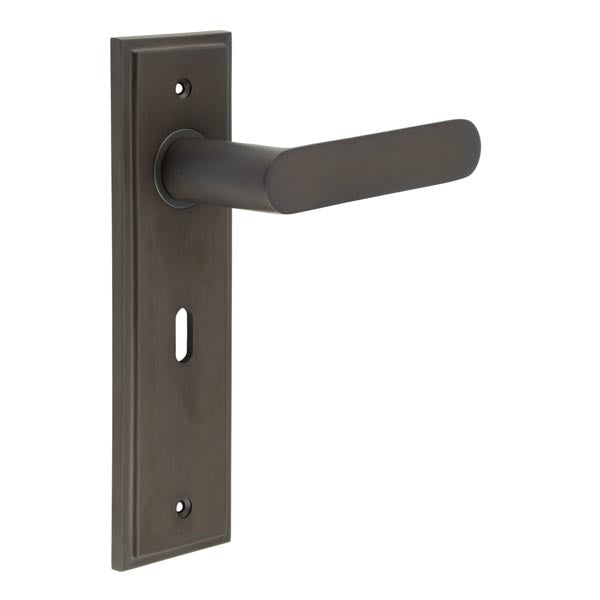 Burlington, Burlington Kensington Door Handle Lock Backplate, Door Handles, Burlington Kensington Door Handle Lock Backplate, Lever on Lock Backplate