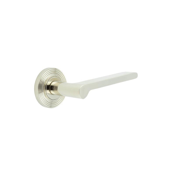 Burlington, Burlington Fitzrovia Door Handles with Reeded Rose, Door Handles, Lever On Rose