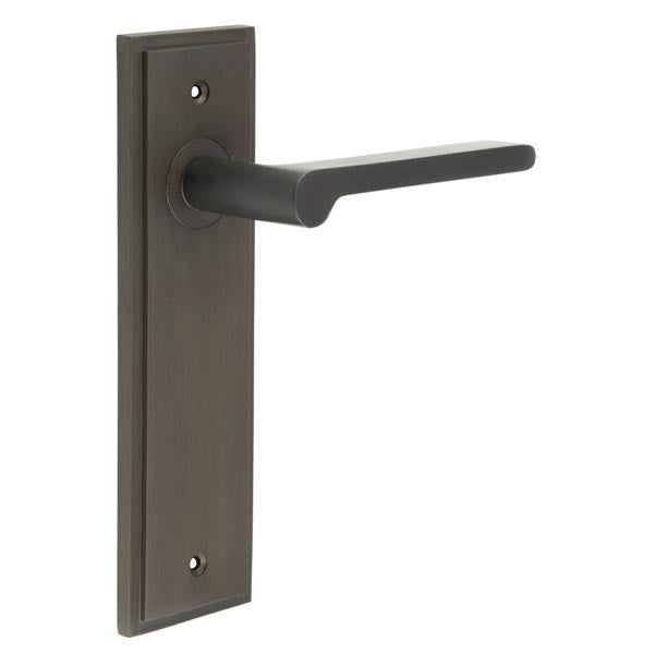 Burlington, Burlington Fitzrovia Door Handle Latch Backplate, Door Handles, Burlington Fitzrovia Door Handle Latch Backplate, Lever On  Latch Backplate