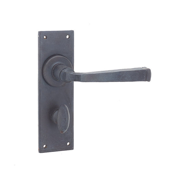 Frelan, Valley Forge Door Handle on Bathroom Plate Beeswax, Door Handles, Lever Handles On Bathroom Backplate