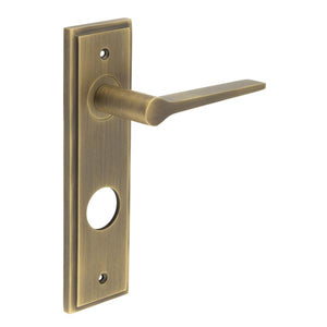 Burlington, Burlington Knightbridge Door Handle Din Bathroom Backplate, Door Handles, Burlington Knightbridge Door Handle Din Bathroom Backplate, Lever onBathroom Backplate