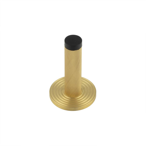 Burlington, Burlington Knurled Wall Mounted Doorstops with Reeded Rose, Door Stops, Knurled Wall Mounted Doorstops with Reeded Rose