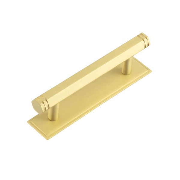 Hoxton, Hoxton Hoxton Nile Cabinet Handles 96mm Ctrs Stepped Backplate, Cabinet Hardware, Cabinet Pull Handles