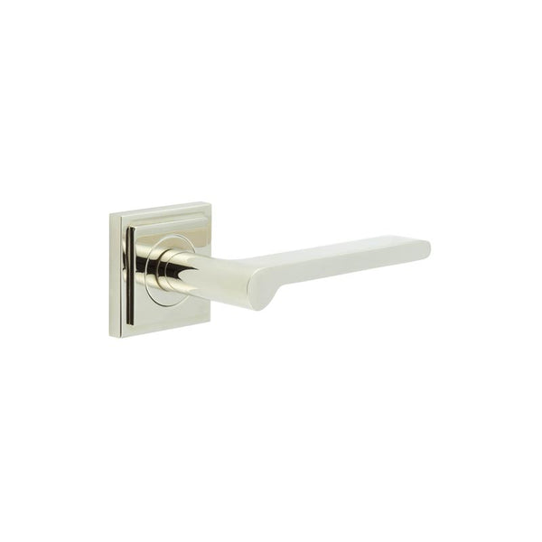 Burlington, Burlington Fitzrovia Door Handles with Square Stepped Rose, Door Handles, Lever On Square Rose