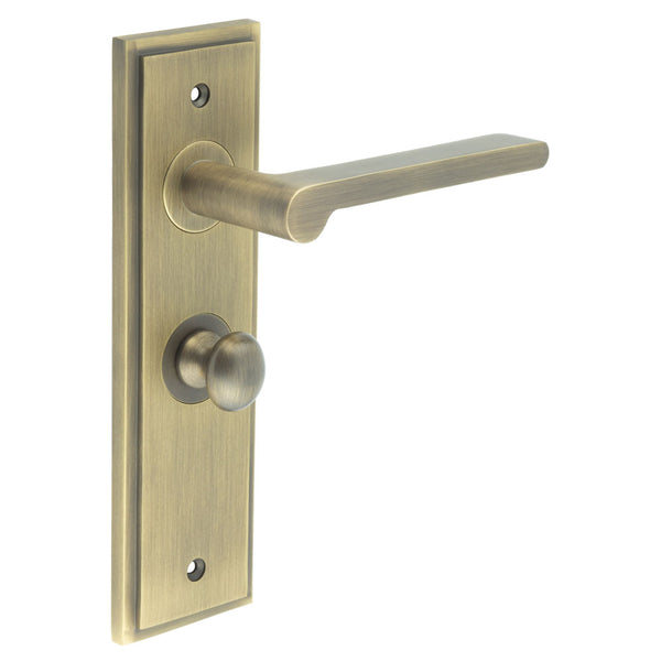 Burlington, Burlington Fitzrovia Door Handle Bathroom Backplate & Turn & Release -Inner 1, Door Handles, Bathroom Backplate  & Turn & Release 1